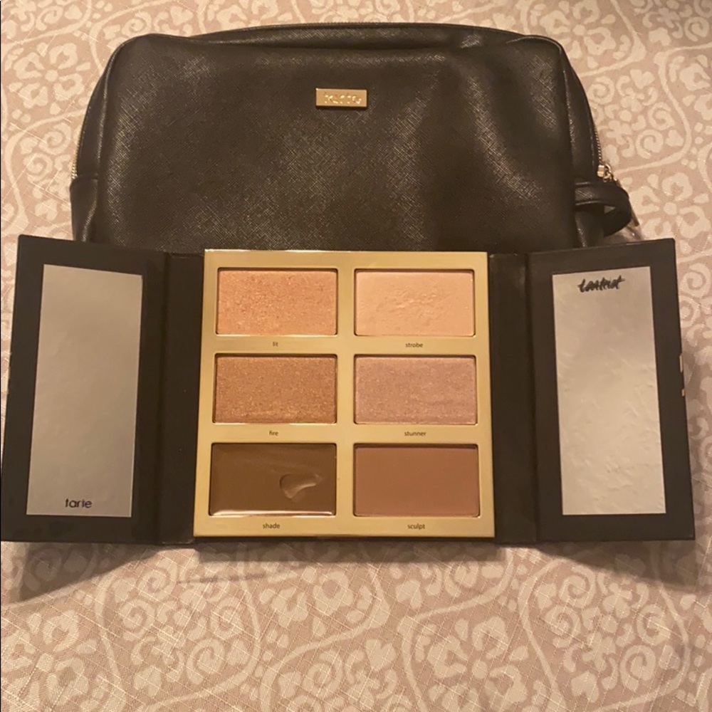 Tarteist PRO GLOW palette & Tarte black makeup bag